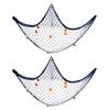 Fishing Net Decoration Wall Art Cotton Fish Net Picture Wall Hanging Fishing Net for Hawaiian Themed Party Under The Sea Party Decoration