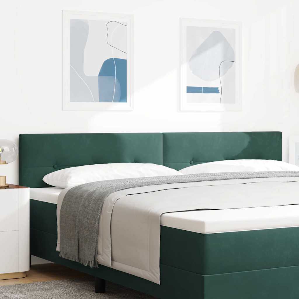 Headboard Dark Green 200 cm Velvet