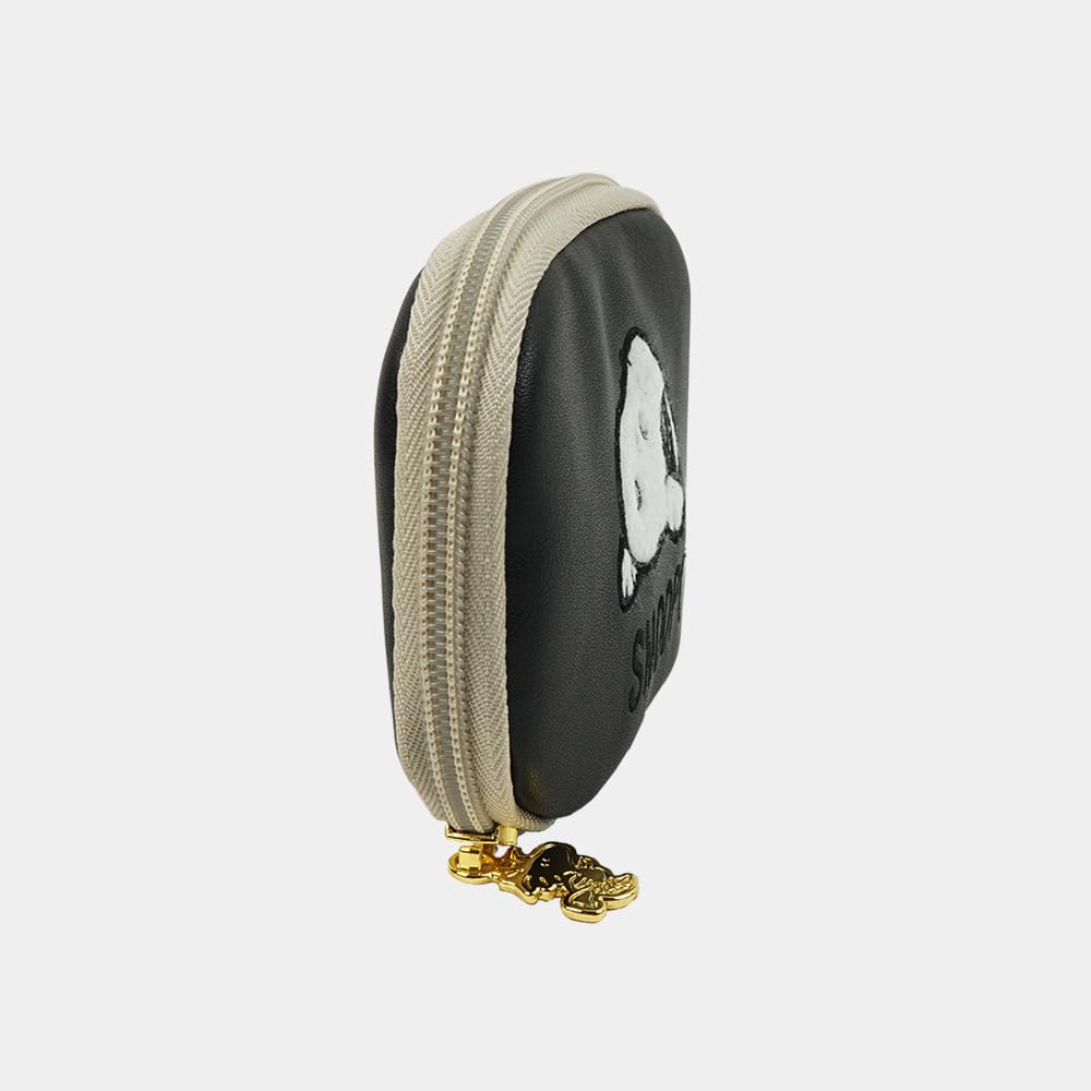 Snoopy Key Case Smart Key Zipper Key Pouch Pouch Small Pouch Accessory Pocket Cute Stylish [SNOOPY] Women's (Yellow)