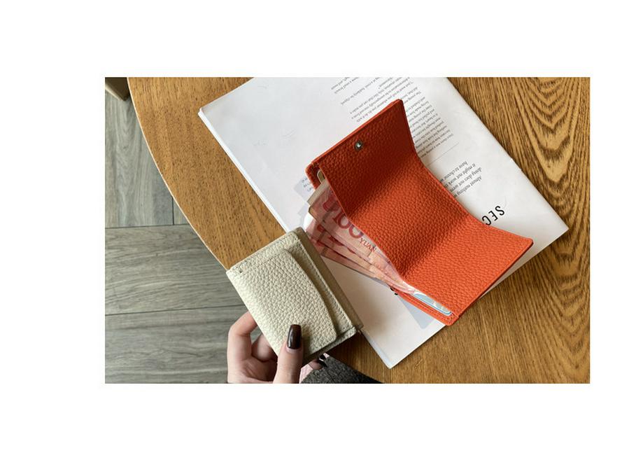 Миниатюрный женский кожаный кошелек тройного сложения с защитой от кражи RFID, отделением для монет и держателем для карт