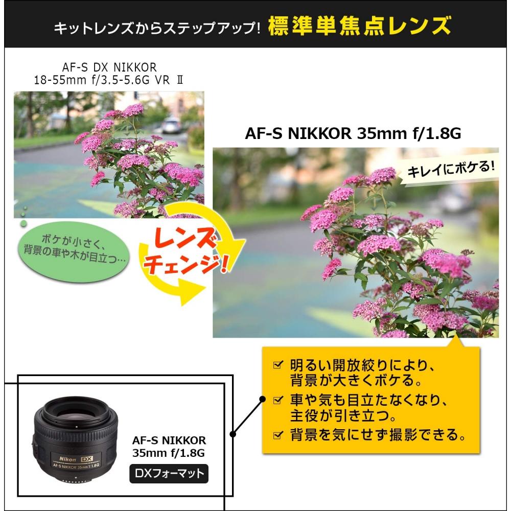 Nikon Single Focus Lens AF-S DX NIKKOR 35mm f1.8G for Nikon DX Format Only