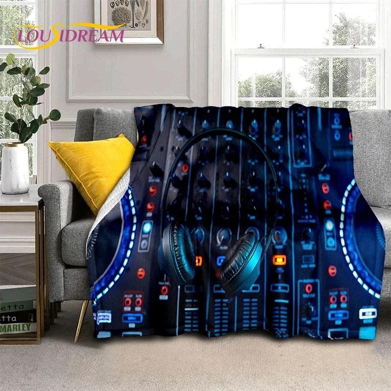 3D Виниловая пластинка Музыка DJ Экранная Лента Мягкие Одеяла, Согревающие Плед Уютное Одеяло для Пикника Кроватей Дивана Дома Спальни