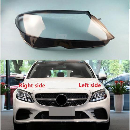Car Headlight Cover For Mercedes Benz W205 C180 C200 C260L C280 C300 2019 2020 Headlamp Lens Transparent Shell Lampshades Glass