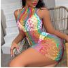 Colorful Stripes Sexy Lingerie Women Sleepwear Sexy Lace Night Dress Exotic Transparent Female Underwear Babydoll Erotic Adult Female Sex Game Costume