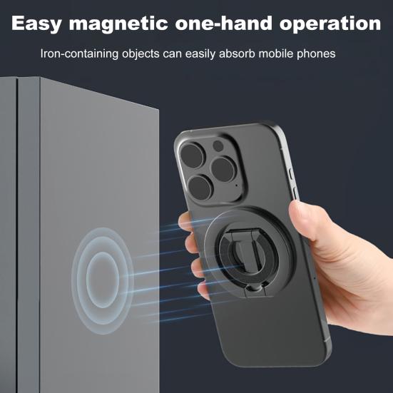 Магнитный держатель для телефона MagSafe Magnet Finger Ring Stand Strong Magnet Grip 360-градусная поворотная подставка для телефона