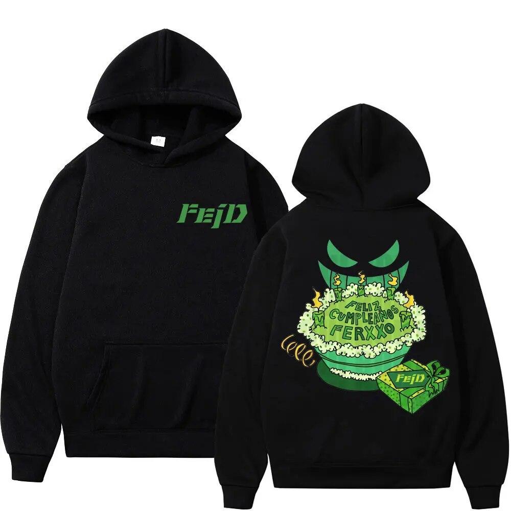 2023 Feid Ferxxo Album Tour Толстовка с принтом унисекс Женская мода Эстетические толстовки Хип-хоп Рэп Негабаритные толстовки Y2k Уличная одежда