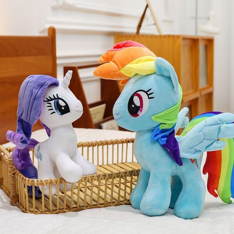 New My Little Pony Plush Toys Twilight Sparkle Pinkie Pie Rarity Fluttershy Applejack Rainbow Dash Stuffed Doll Kid Xmas Gift