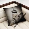 For Funny Cute Cat Meme Throw Pillow Case Sham 45X45Cm 40X40Cm Square Car Pillowcase Pad Cushion Cover