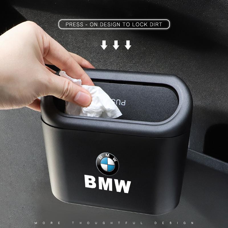 2026 Hot Portable Car Trash Can Hanging Organization Storage Box Sticker For BMW X1 X3 X4 X5 E46 E90 F20 E60 E39 F10 M1 M2 M3 M5 M6 E87 f1
