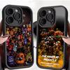 F-FNAF Пять ночей с Фредди Силиконовый Мягкий Чехол Для Телефона Для iPhone 17 16 15 14 Plus 13 12 Mini 11 Черный Чехол