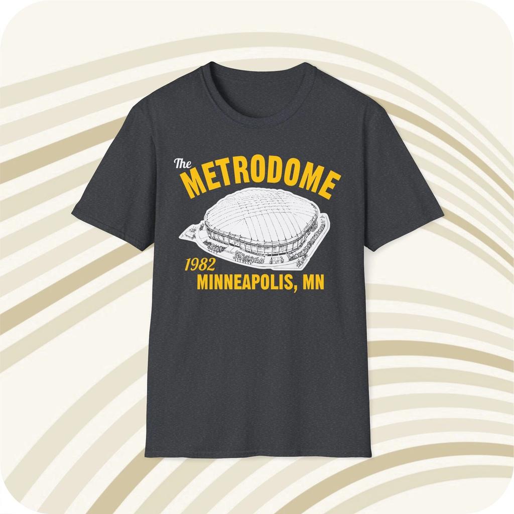 Throwbackmax The Metrodome 1982 Классический крой Футбольная футболка - Minnesota Vikings