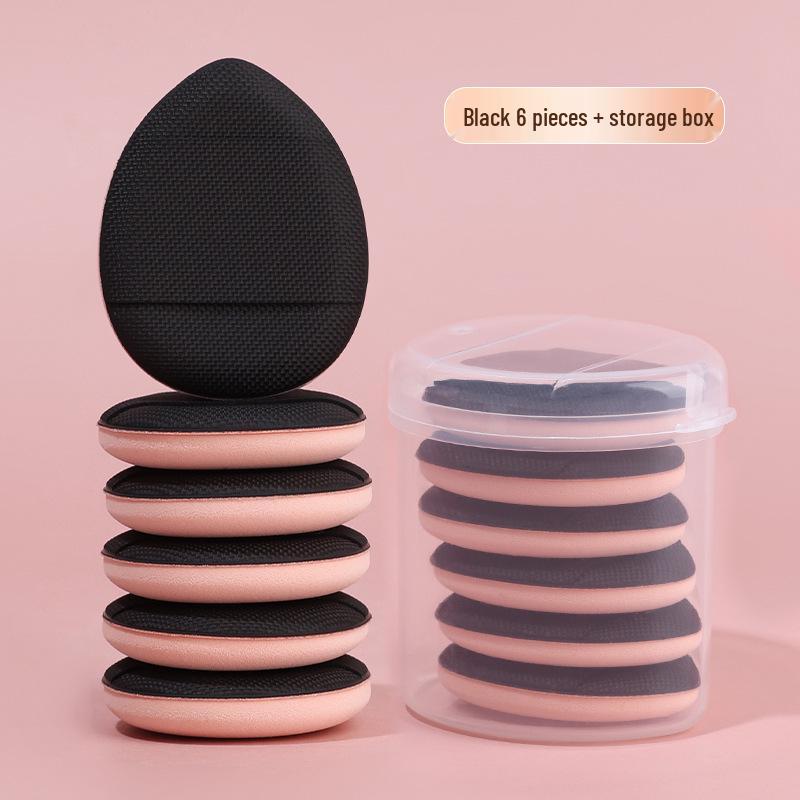 Mini Pink Finger Powder Puff: Dual-Use Air Cushion Makeup Sponge for Wet & Dry Application Without Absorbing Foundation