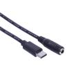 Кабель для зарядки USB Type C Male to 3.5x1.35mm Female для планшетов, телефонов и колонок