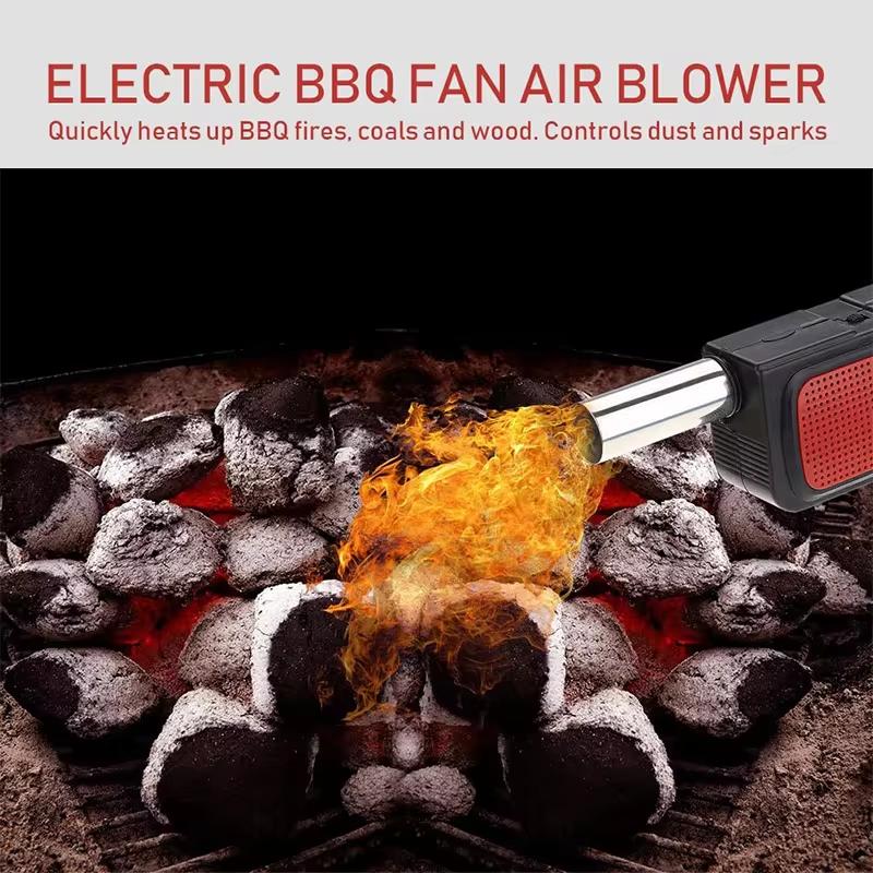 Outdoor Camping Picnic Barbecue Portable Electric Barbecue Fan Barbecue Charcoal Grill Fan Portable Barbecue Kitchen Baking Tool