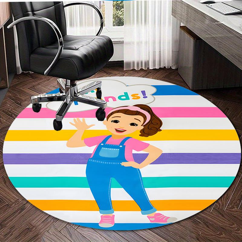 1pc Ms Rachel4 Design Printed Area Round Carpet for Bedroom Living Room Home Decor Rugs Mat Non Slip Mat Rug for Bedside