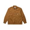 X Carhartt WIP FW23 Co-Branded Classic Logo Dual Pocket Button-Down Shirt Unisex Tops Khaki I032721-KHAKI