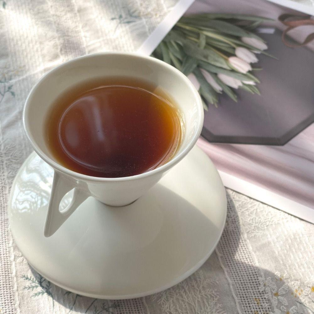 Conical Porcelain Espresso Cup Set Minimalist Coffee Mug High End Coffee Cup  Afternoon Tea