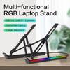 USB-док-станция Подставка для ноутбука Складная из алюминиевого сплава RGB Охлаждающая подставка Регулируемая 4-в-1 Кронштейн для ноутбука Аксессуары для ПК