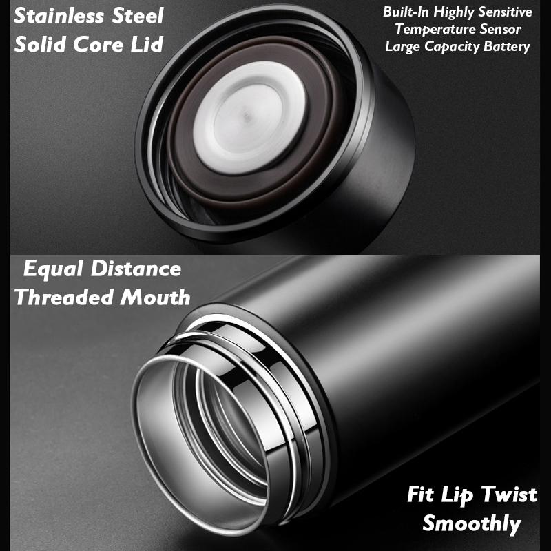 Умная термокружка с дисплеем температуры, термокружка из нержавеющей стали 304, деловой подарок, умные бутылки с температурой для воды