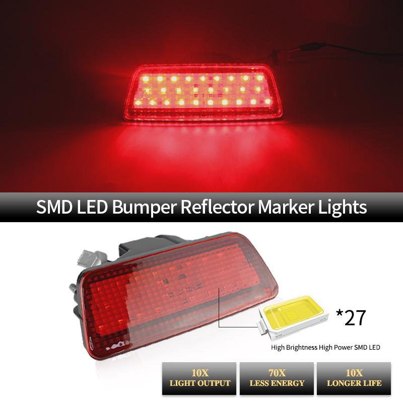 1PC LED Rear Bumper Brake Light Canbus For Nissan X-trail Juke 2011-2016 Rogue 2014-18 Murano 15-18 Tail Stop Warning Fog Lamp