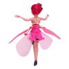 Flying Fairy Princess Doll Luminous Gesture Sensing USB Rechargeable Sky Dancers Flying Dolls for Girls Pink