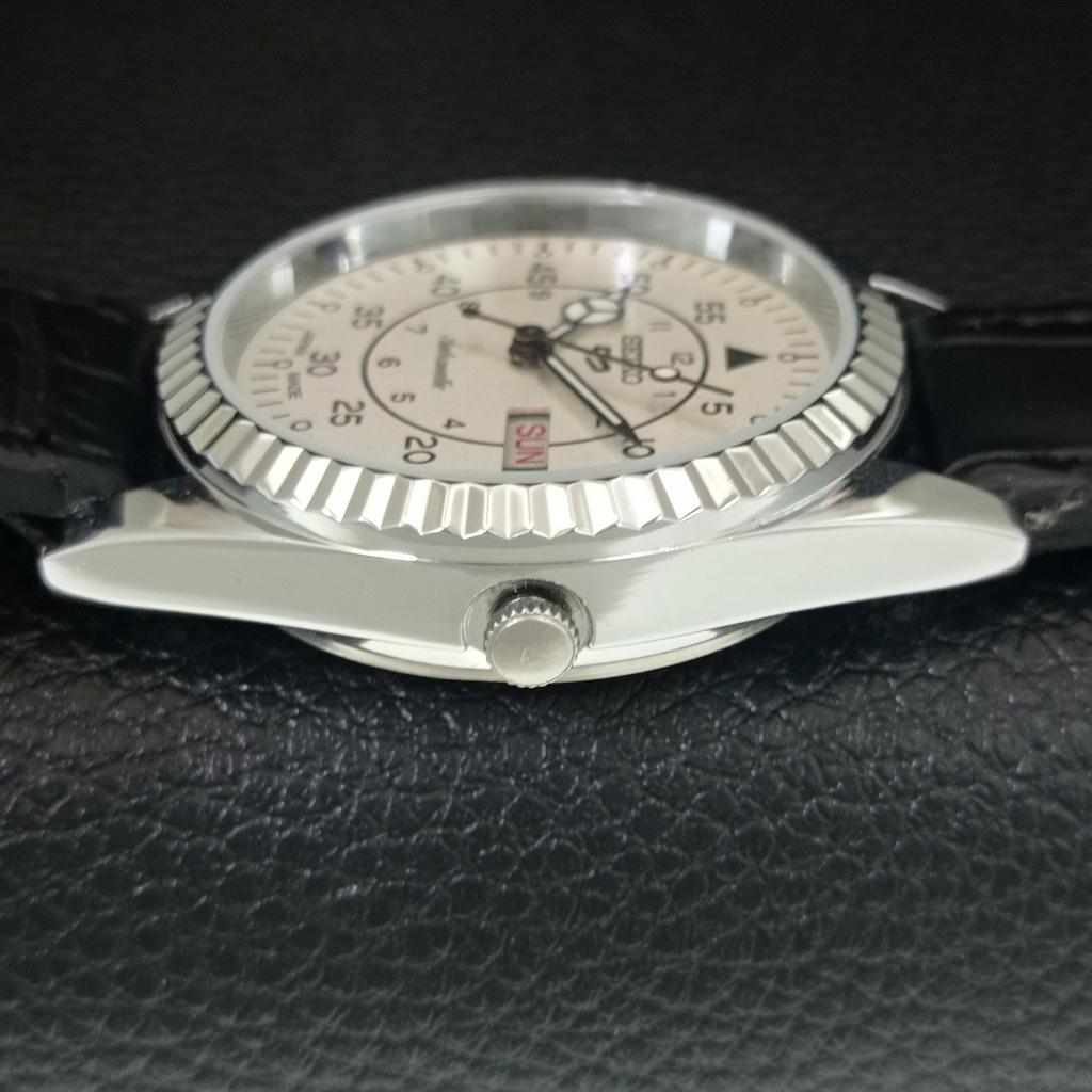 ЯПОНСКИЕ ВИНТАЖНЫЕ ОТРЕМОНТИРОВАННЫЕ МУЖСКИЕ СЕРЕБРИСТЫЕ ЧАСЫ SEIKO 5 АВТОМАТИЧЕСКИЕ 6309A a442923-1