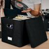 Vinyl Record Storage Box Portables Multi-functional Organizer with Lid for 12 In Albums Records Crate LP Album Storage