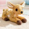 25CM Reindeer Plush Toy Soft Stuffed Animal Laying Down Pose Giraffe Plushies Birthday Xmas Gift for Kids