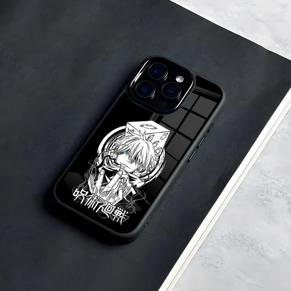 Чехол для телефона из силикона Jujutsu Kaisen Сатору Сукуна Для IPhone 17 Pro Max 16 15 14 13 11 Pro Max Plus Стеклянный чехол для телефона