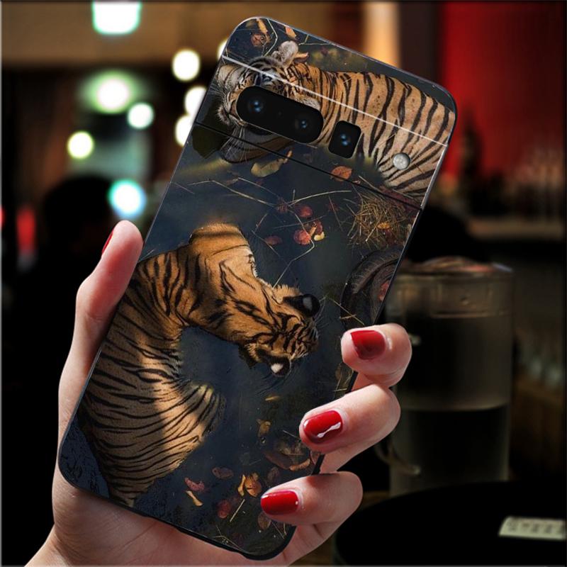 Japanese tiger art tattoo Carcasa Funda Phone Case For Google Pixel 10 9 Pro XL 9A 8 7 6 Pro Pixel 8A 7A 6A Pixel 8 7 6 5 Case