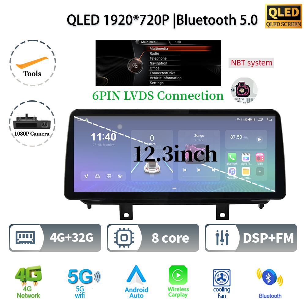 12,3" для BMW X5 F15 X6 F16 2014-2017 Android 14 автомобильное радио мультимедиа 4G GPS навигация Bluetooth стерео CarPlay сенсорный экран