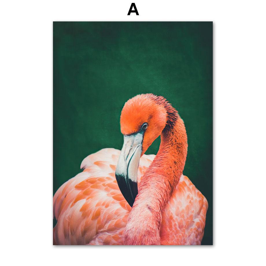 Ара Фламинго Жираф Тигр Павлин Тропические животные Плакаты на скандинавскую тему и принты настенная живопись на холсте Декор для дома и комнаты