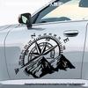Наклейка на кузов автомобиля, дверь: Компас, Навигация
