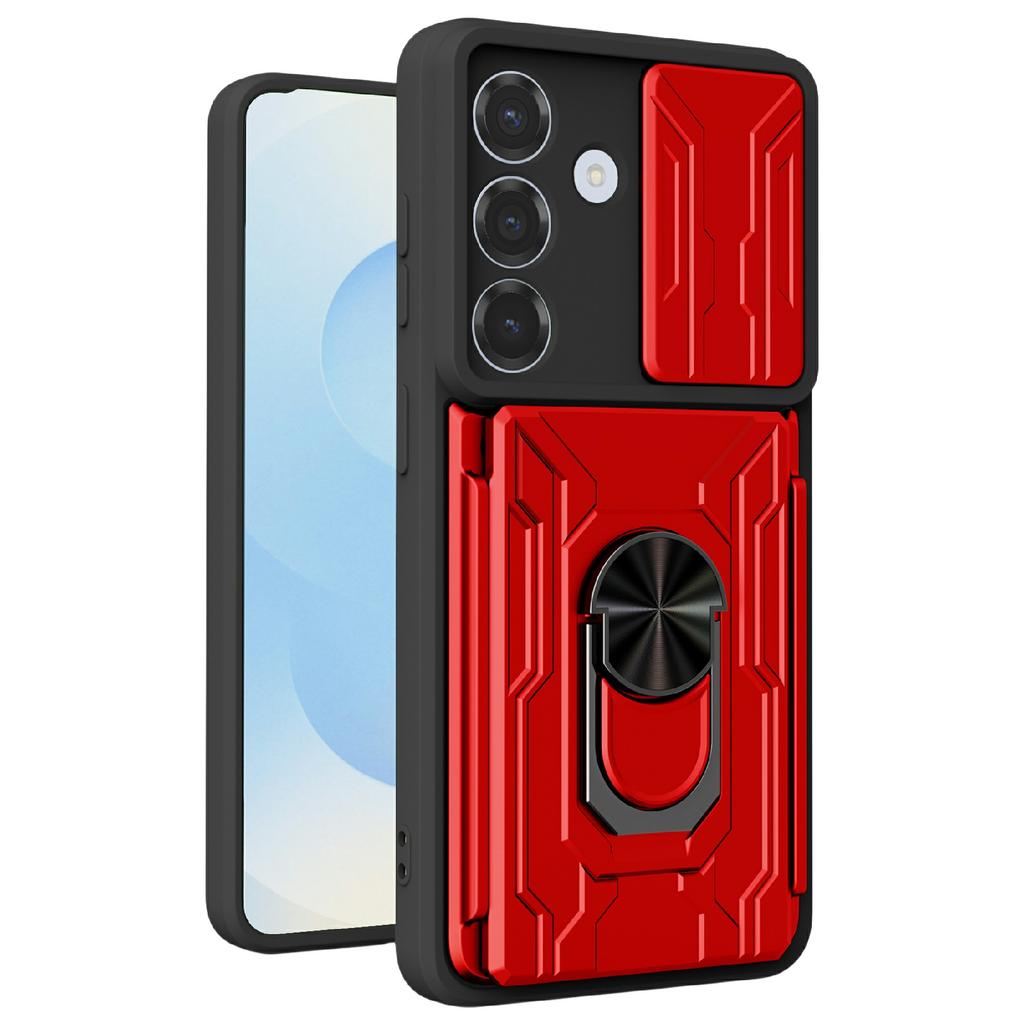 For Samsung Galaxy A57 5G Case PC + TPU Kickstand Phone Back Cover with Camera Slider