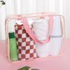 1pc Pvc Transparent Waterproof Portable Makeup Bag, Suitable For Business Trips, Toiletries, Cosmetics Storage