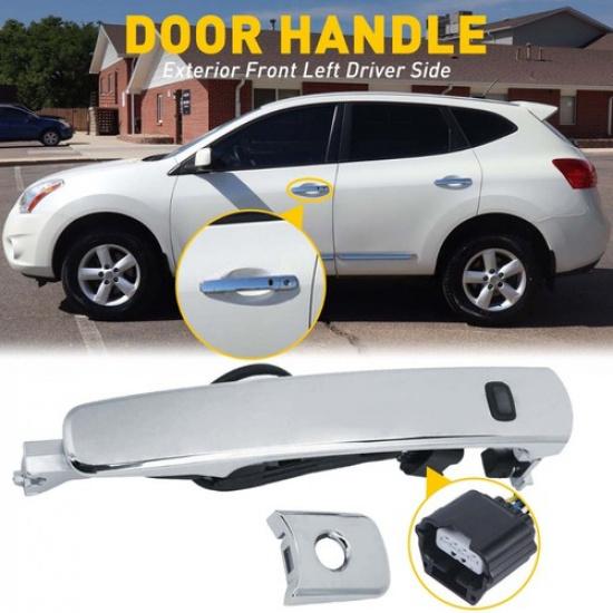 Подходит для 2010-13 Rogue Nissan Наружная ручка двери Передняя сторона водителя Хромированная 80645-CA000