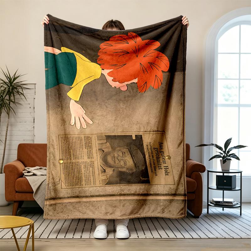 Meister Eder und sein Pumuckl Soft and comfortable flannel Suitable for sofas living rooms outdoor camping travel and also makes a great anniversary g
