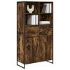 Sideboard 2 pcs Smoke Oak 81 x 36 x 150.5 cm Engineered Wood