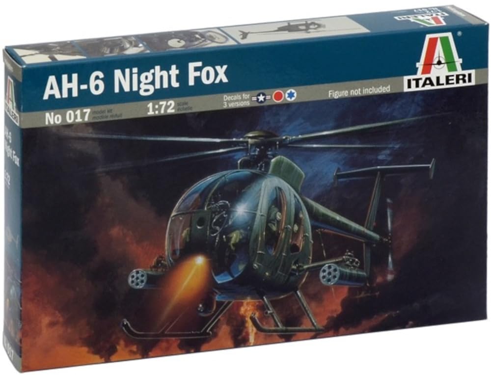 Пластиковая модель самолета AH-6 American Night Fox от Platts Italeri IT0017 1/72 (Вертолет)