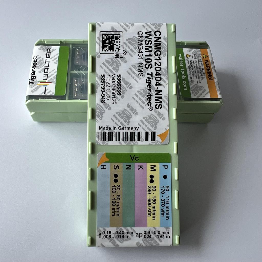 WALTER / CNMG120404-NMS WSM10S / Carbide CNC Blade 10 Pcs