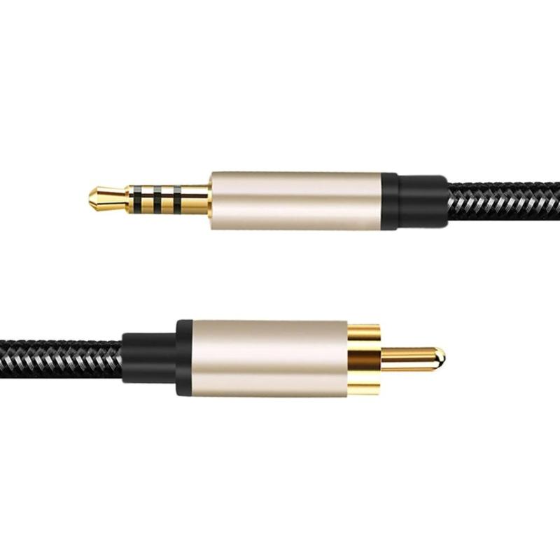 Аудиокабель 3,5 мм на RCA, Аудиокабель 3,5 мм AUX на RCA в нейлоновой оплетке для SPDIF, Стереокабель, Цифровой коаксиальный приемник