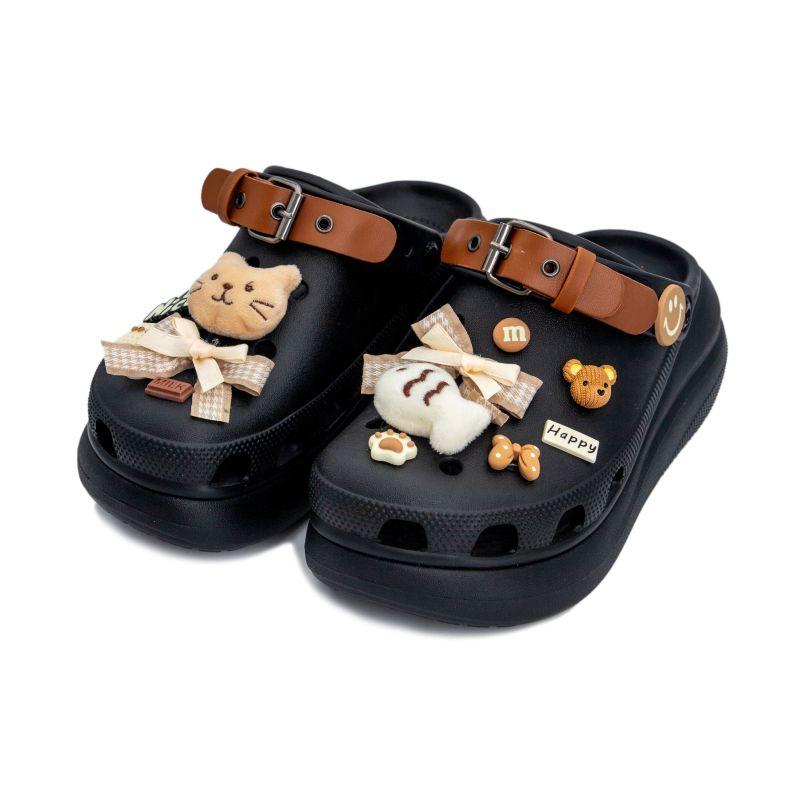 Crocs Классические кроксы Classic Crush для молодежи и девушек, женские, черные