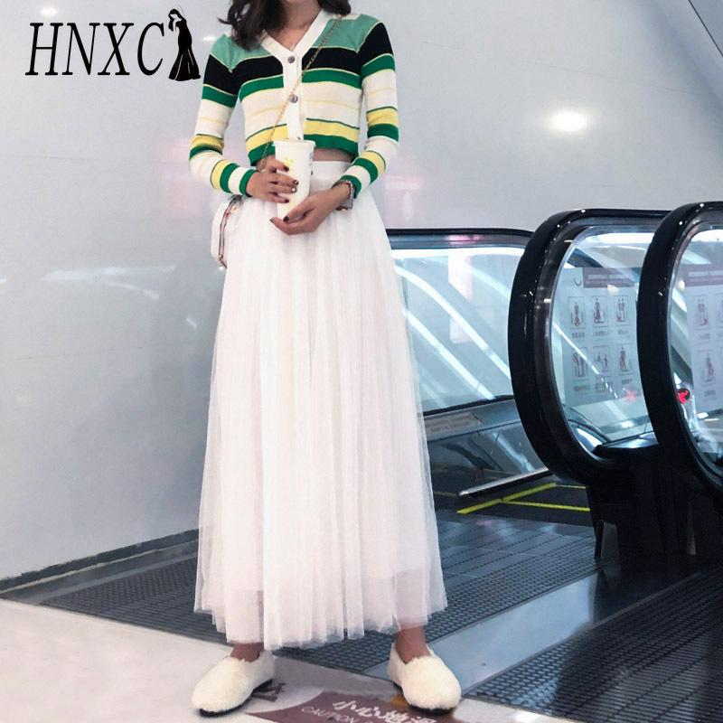 HNXC Женские модные повседневные однотонные летние весенние юбки с принтом