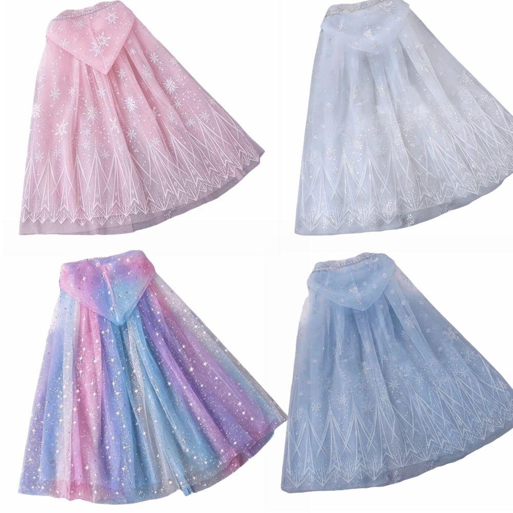 Sequined Children Cloak Shiny Shawl Girls Hooded Cloak Fairy Cosplay Costume Cape  Halloween Party
