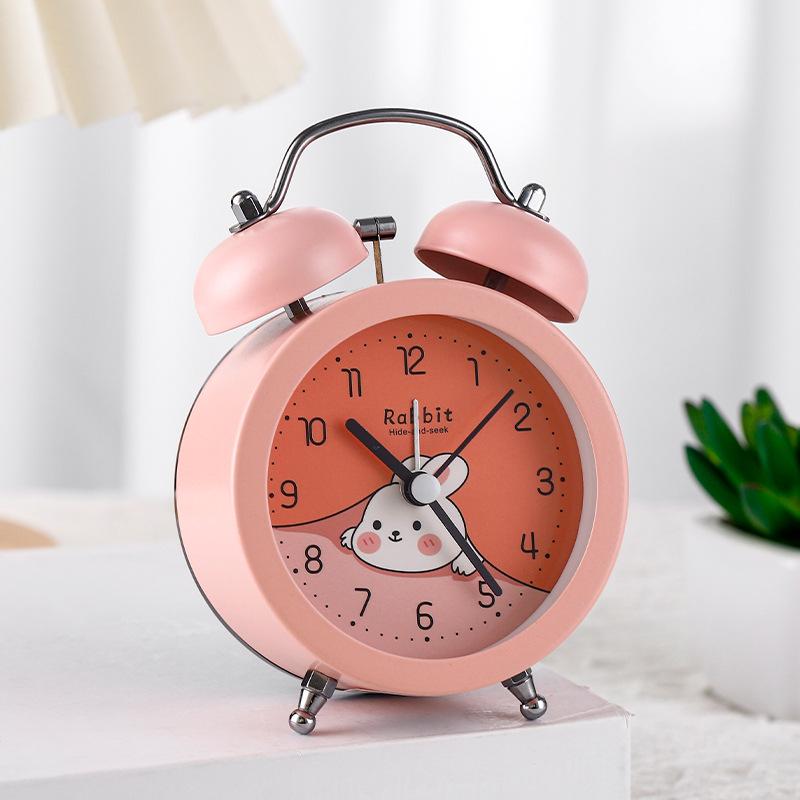 Супер громкий мультяшный металлический настольный будильник - тихий, креативный цифровой будильник