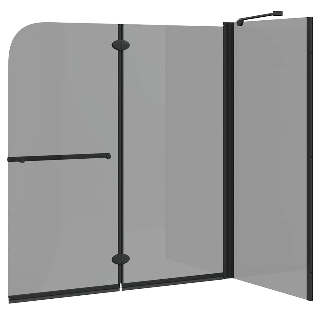 Bi Fold Shower Enclosure Dark Transparent 120 x 67 x 129 cm