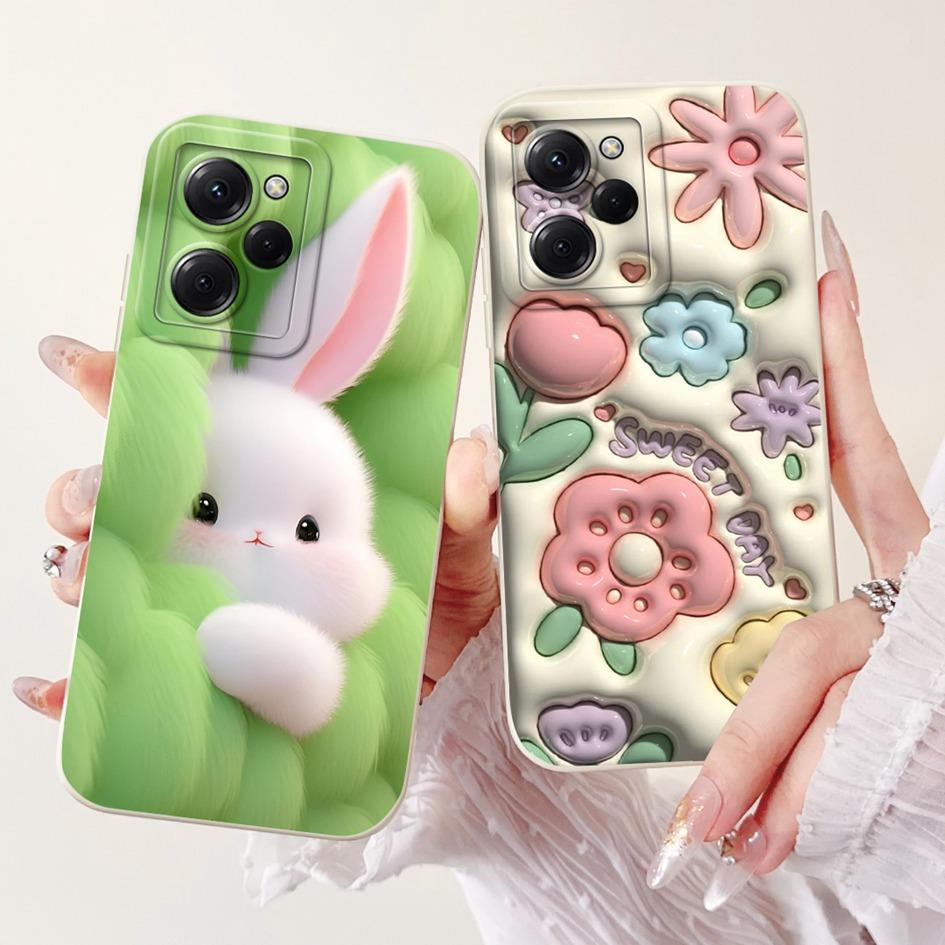 For Xiaomi Poco X5 Pro 5G Case Fashion Butterfly Daisy Flowers Soft Silicone Cover For Xiaomi PocoX5 X5Pro Full Protection Funda