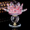 Crystal Lotus Flower Candle Holder – Feng Shui Glass Tealight Stand for Home Decor