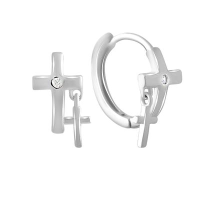Серебряные серьги с фианитами (2136491)