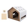 Cardboard Cat House Cute Portable Large Space Claw Grinding Relaxing High Density Cat Scratcher
